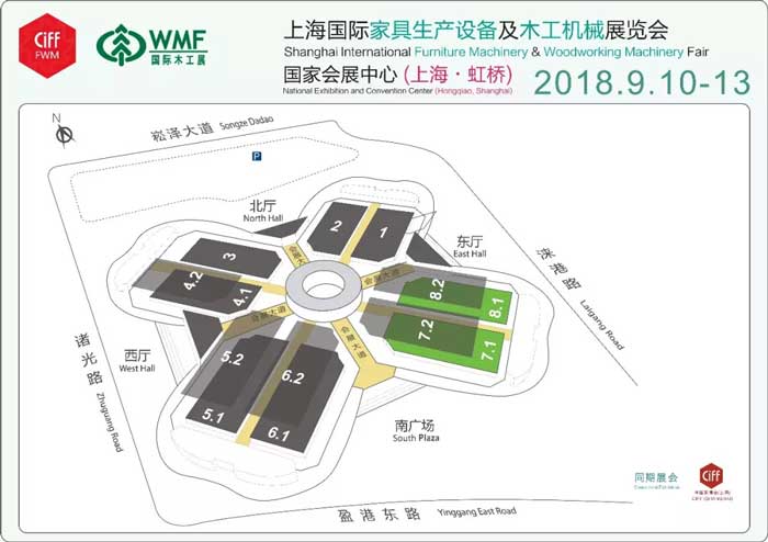 WMF國際木工展展館平面圖